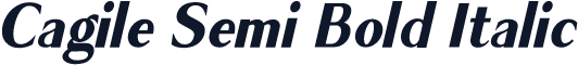 Cagile Semi Bold Italic