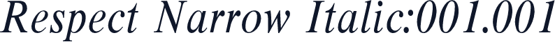Respect Narrow Italic:001.001