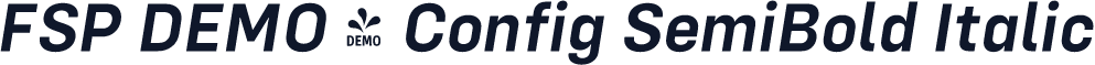 FSP DEMO - Config SemiBold Italic