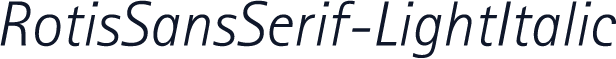 RotisSansSerif-LightItalic
