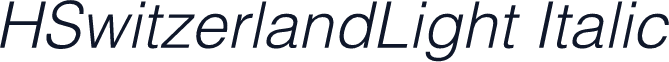 HSwitzerlandLight Italic