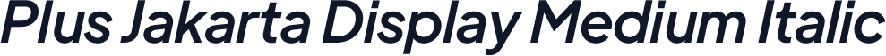 Plus Jakarta Display Medium Italic