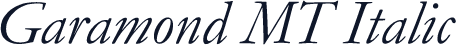 Garamond MT Italic