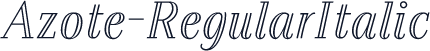 Azote-RegularItalic
