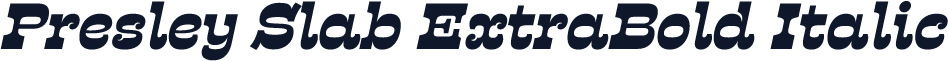 Presley Slab ExtraBold Italic