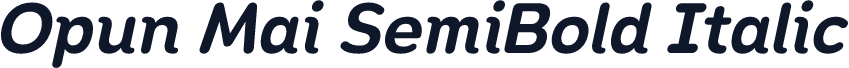 Opun Mai SemiBold Italic