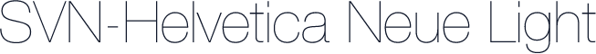SVN-Helvetica Neue Light