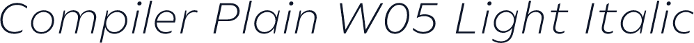 Compiler Plain W05 Light Italic