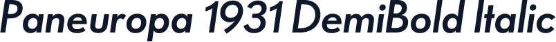 Paneuropa 1931 DemiBold Italic
