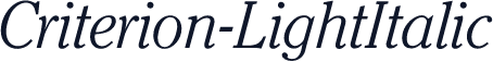 Criterion-LightItalic