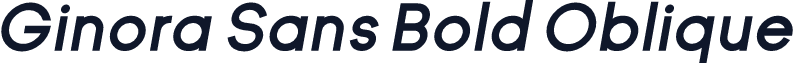 Ginora Sans Bold Oblique