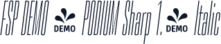 FSP DEMO - PODIUM Sharp 1.4 Italic