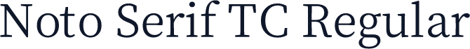 Noto Serif TC Regular