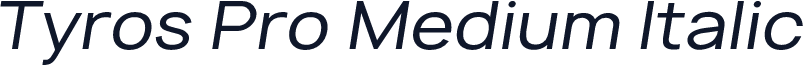 Tyros Pro Medium Italic