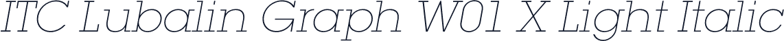 ITC Lubalin Graph W01 X Light Italic