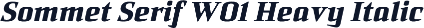 Sommet Serif W01 Heavy Italic