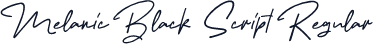Melanic Black Script Regular