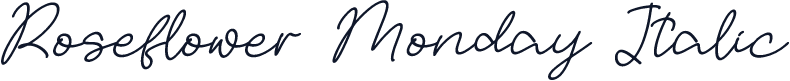 Roseflower Monday Italic