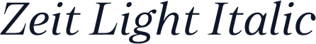 Zeit Light Italic