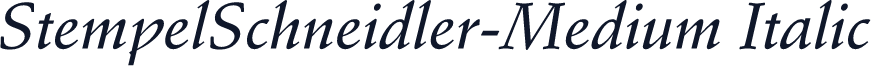 StempelSchneidler-Medium Italic