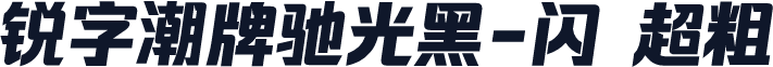 锐字潮牌驰光黑-闪 超粗