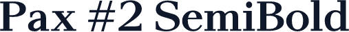 Pax #2 SemiBold