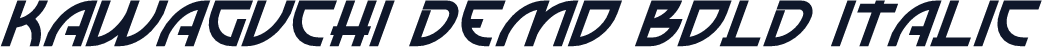 Kawaguchi Demo Bold Italic