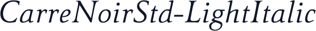 CarreNoirStd-LightItalic