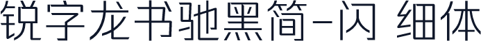 锐字龙书驰黑简-闪 细体