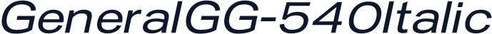 GeneralGG-540Italic