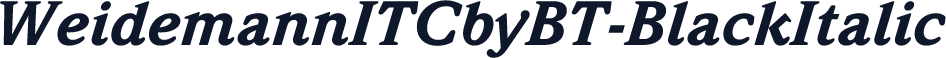 WeidemannITCbyBT-BlackItalic