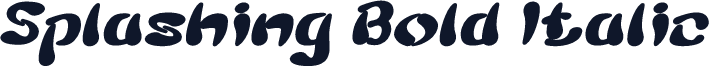 Splashing Bold Italic