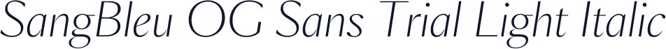 SangBleu OG Sans Trial Light Italic