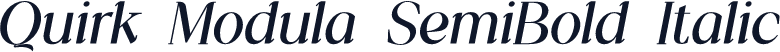Quirk Modula SemiBold Italic
