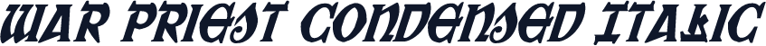 War Priest Condensed Italic