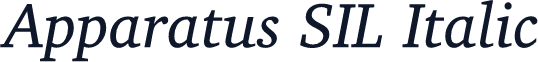 Apparatus SIL Italic