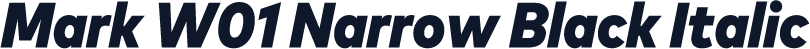 Mark W01 Narrow Black Italic