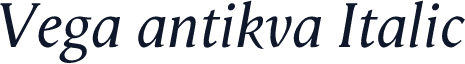 Vega antikva Italic