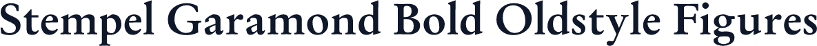 Stempel Garamond Bold Oldstyle Figures