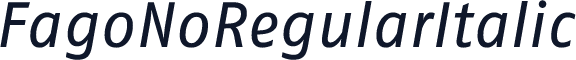 FagoNoRegularItalic