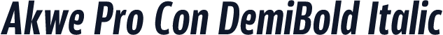 Akwe Pro Con DemiBold Italic