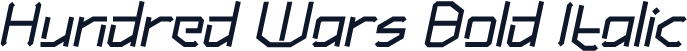 Hundred Wars Bold Italic