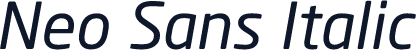 Neo Sans Italic