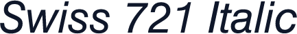 Swiss 721 Italic