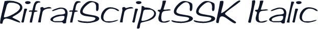RifrafScriptSSK Italic