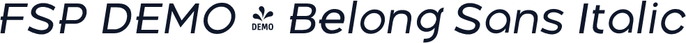 FSP DEMO - Belong Sans Italic