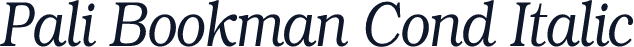 Pali Bookman Cond Italic