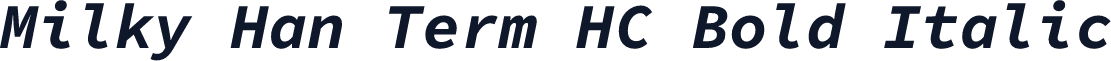 Milky Han Term HC Bold Italic