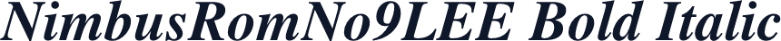 NimbusRomNo9LEE Bold Italic