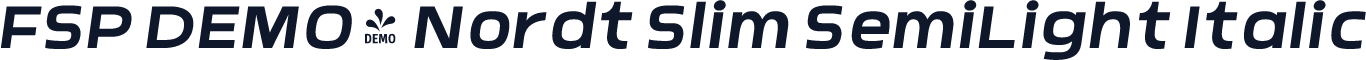 FSP DEMO - Nordt Slim SemiLight Italic